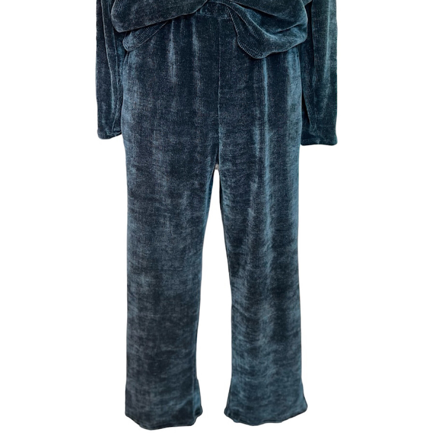 Black Elastic Waist Wide Leg Pants