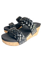 Corkys Delightful Black Metallic Wedge
