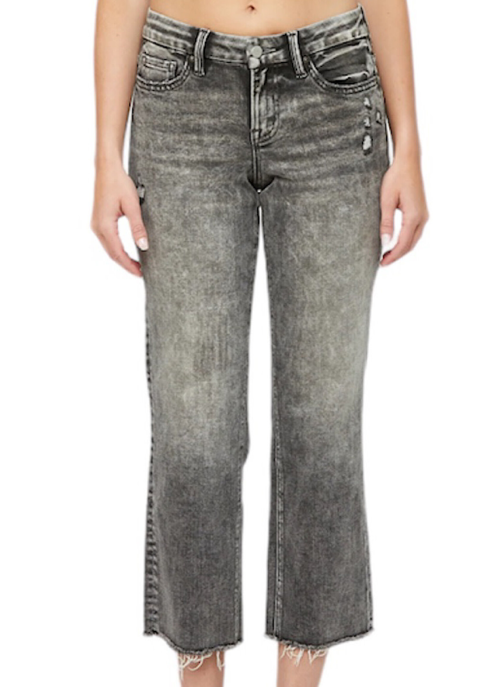 Mica Denim Mica Cloud Mid Rise Wide Straight Crop MDP-T650LG
