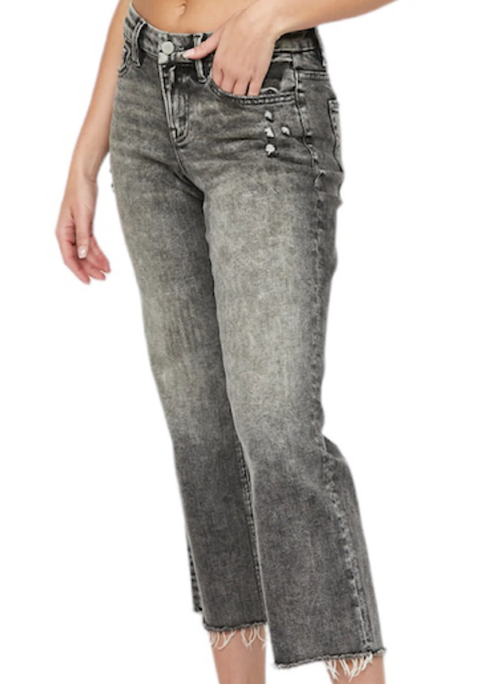 Mica Denim Mica Cloud Mid Rise Wide Straight Crop MDP-T650LG