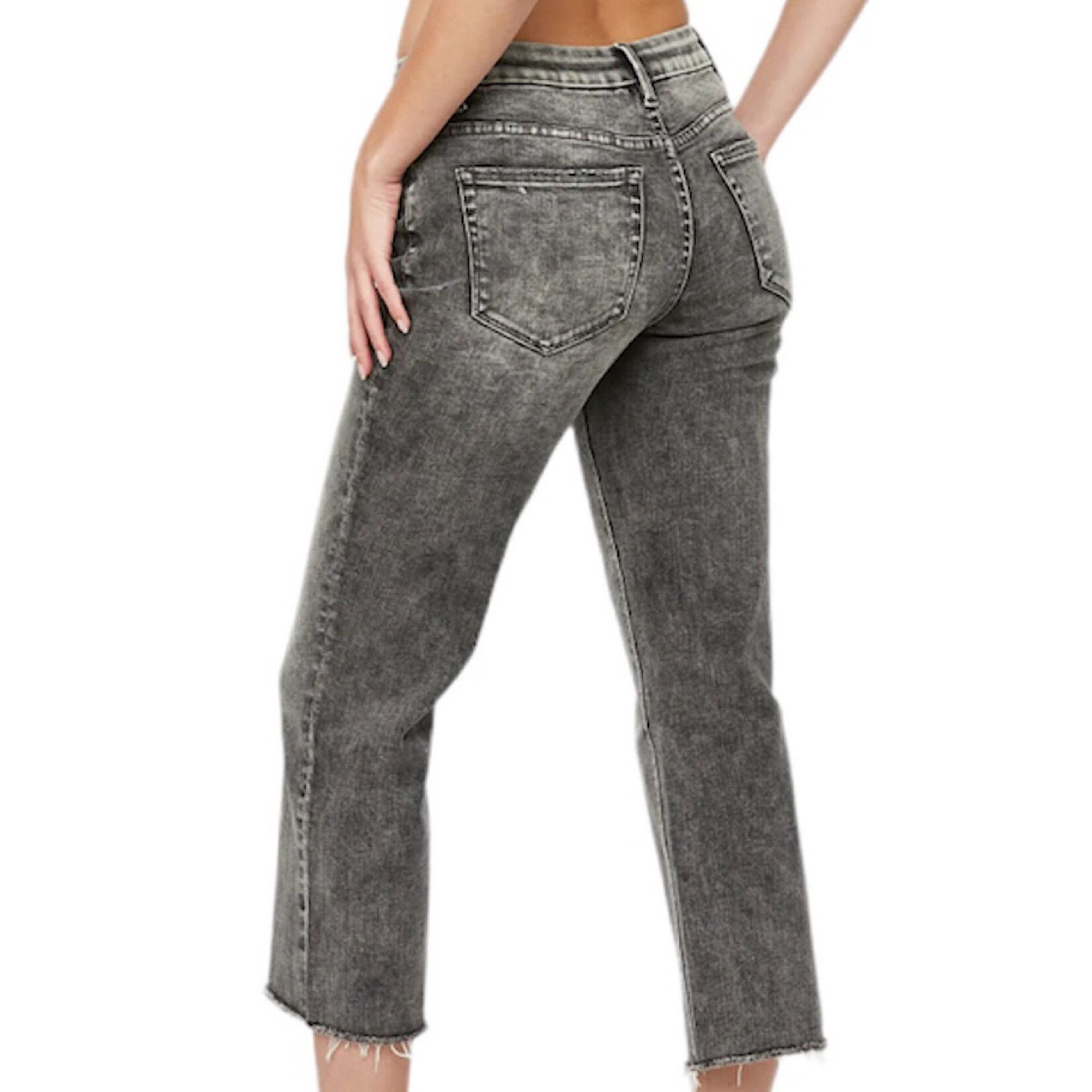 Mica Denim Mica Cloud Mid Rise Wide Straight Crop MDP-T650LG
