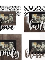 Wood 4x6 Photo Frame with Lift Letters