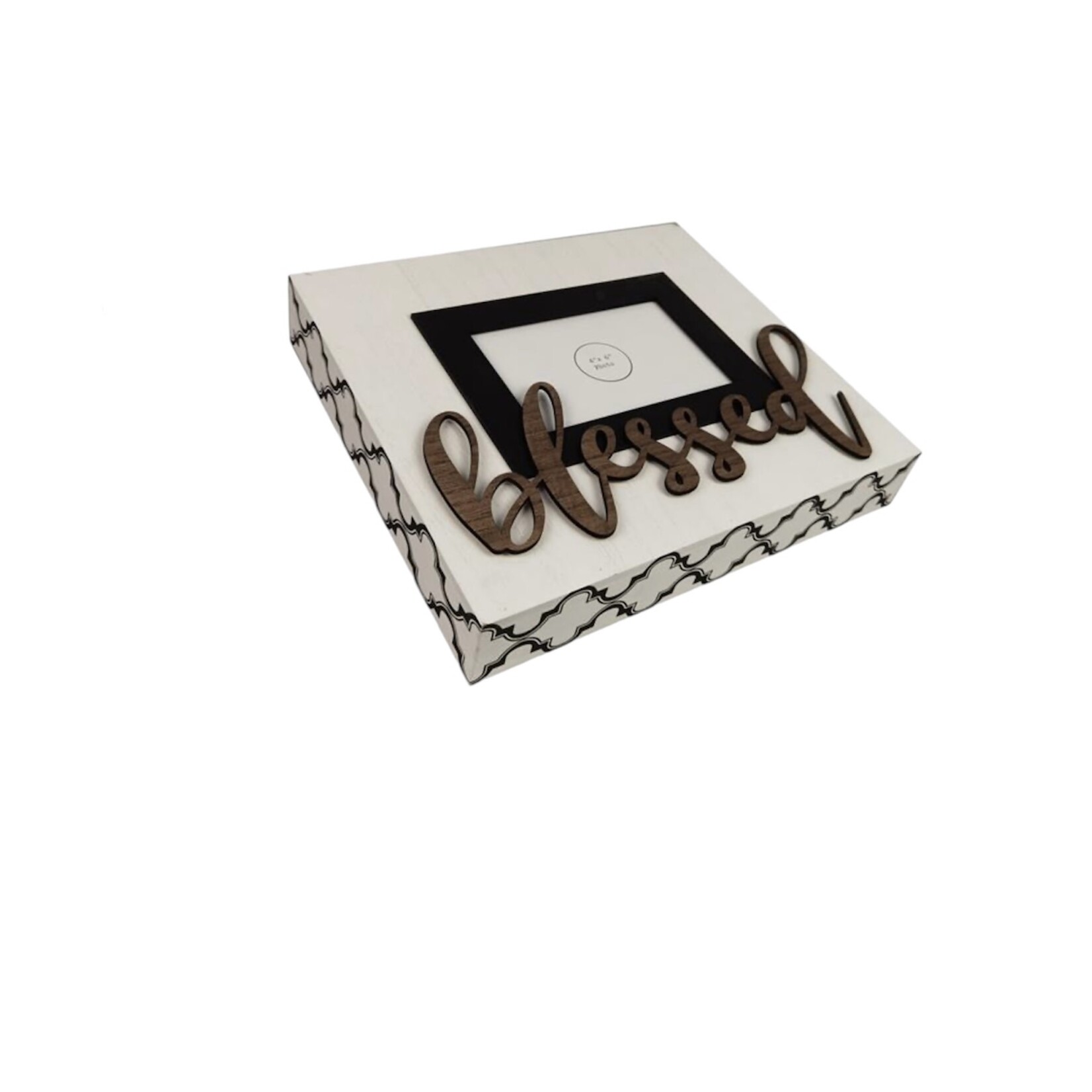 Wood 4x6 Photo Frame with Lift Letters