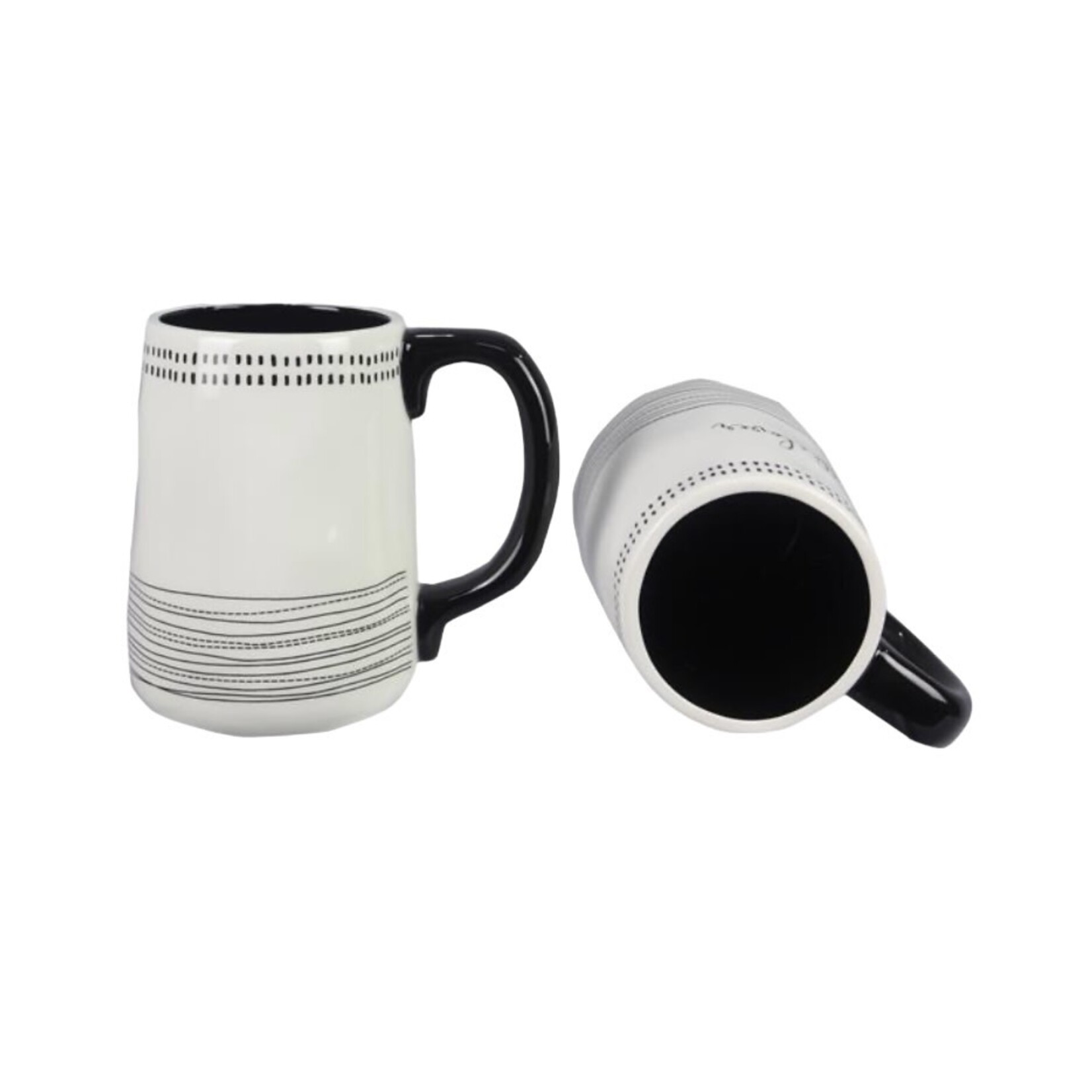 Ceramic Black and White Hashtag Mug