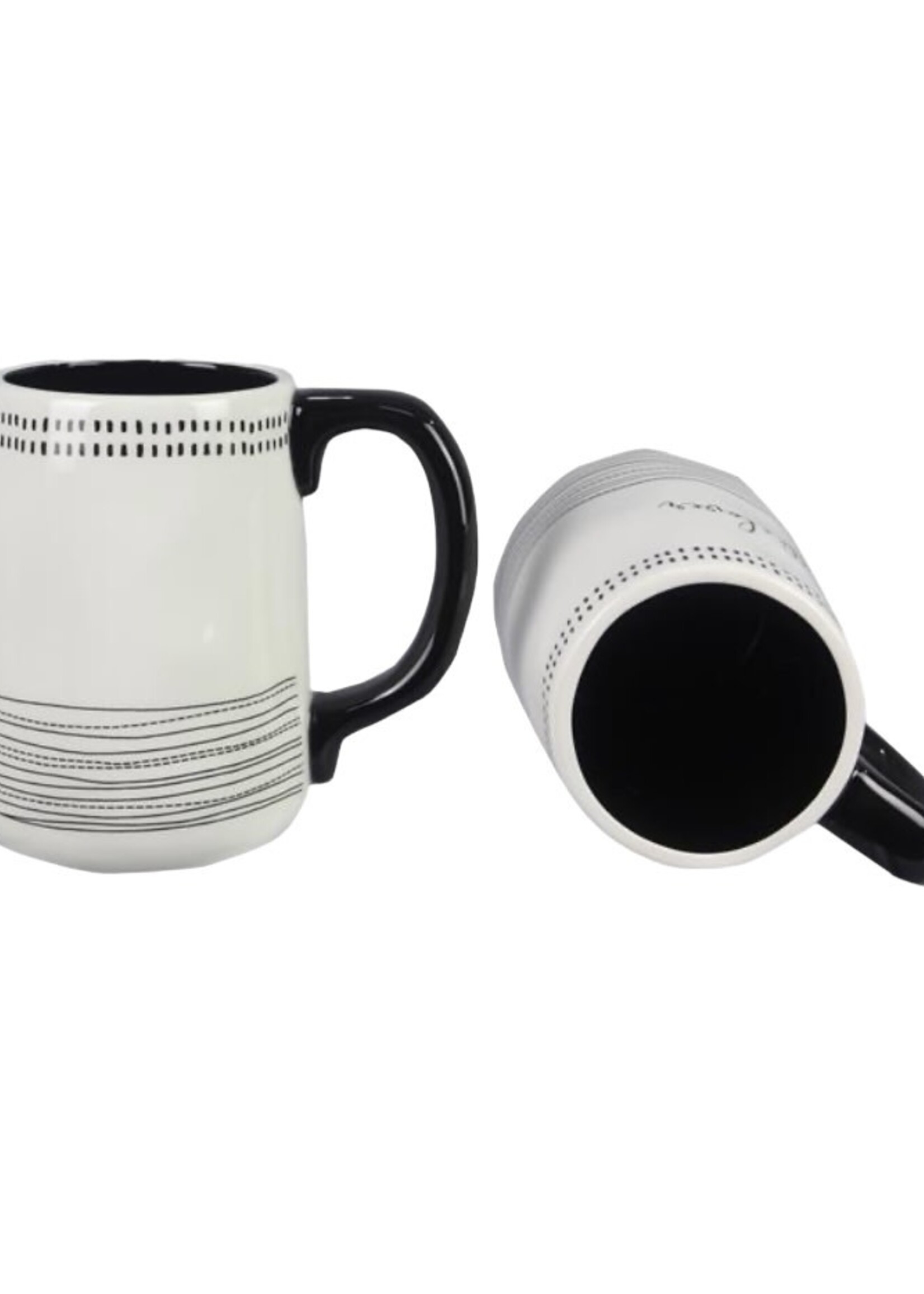 Ceramic Black and White Hashtag Mug