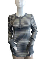 Charcoal Henley Top