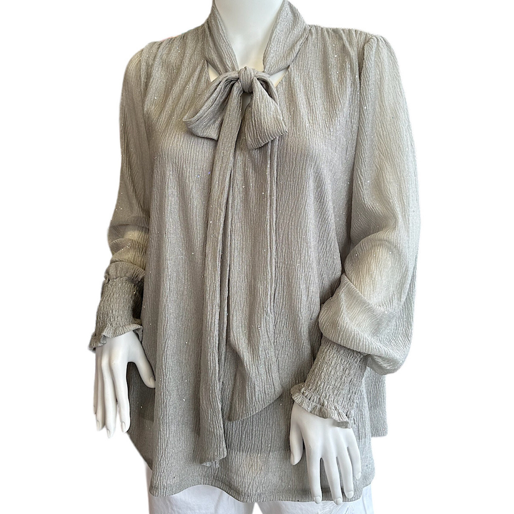 Sage Grey Chiffon Blouse