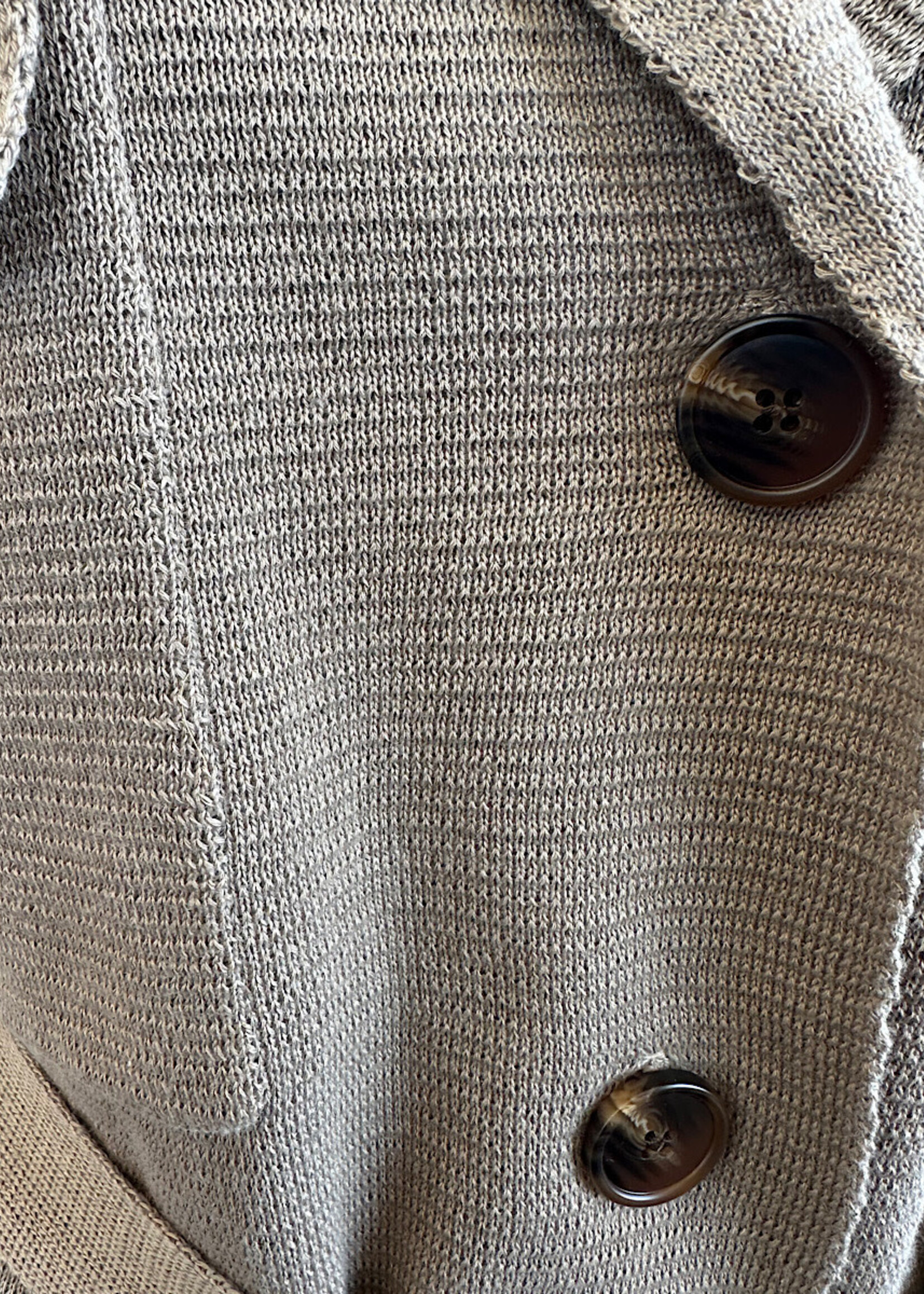 Mocha Button Down Collared Sweater Top