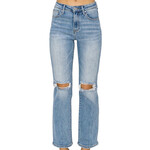 RISEN RDP5686 Medium High Rise Ankle Slim Straight Jeans