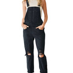 Mica Denim Mica Black Boyfriend Overalls MDPV214