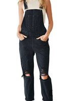 Mica Denim Mica Black Boyfriend Overalls MDPV214