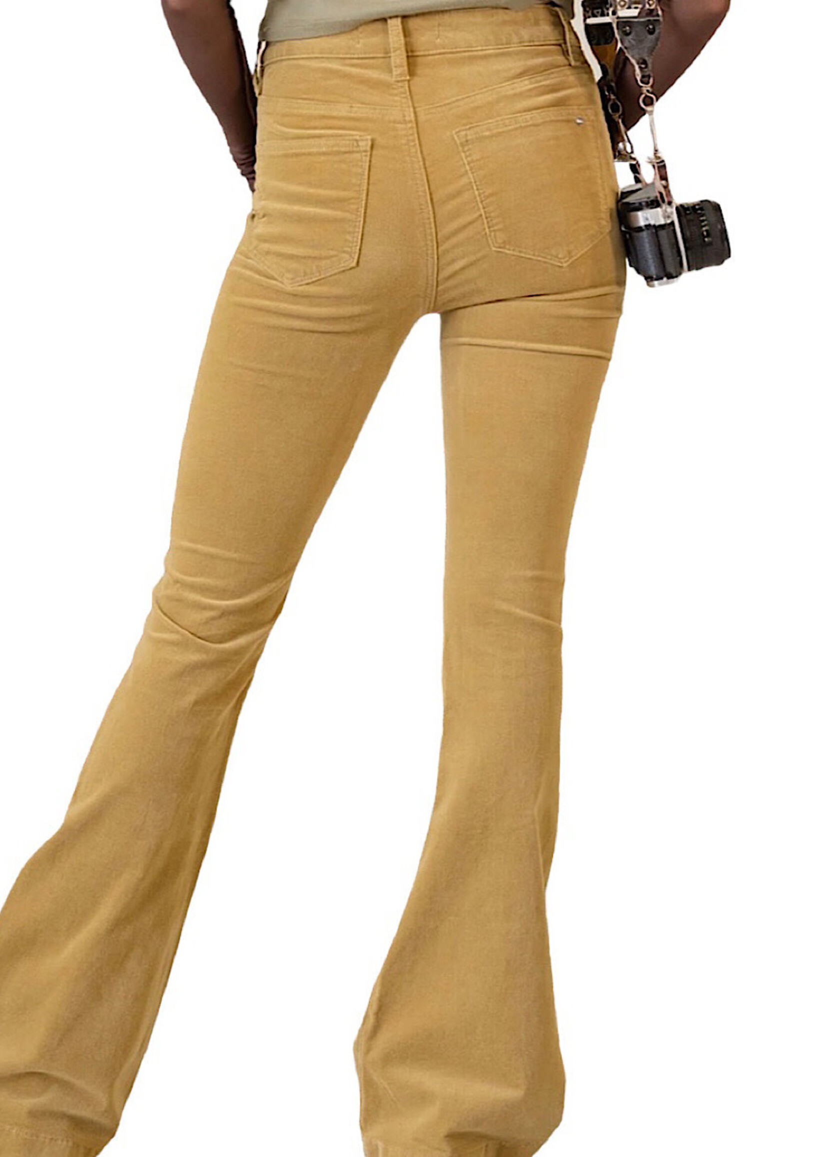 Mica Denim Mica Caramel Highrise Velvet Super Flare MDP-F376