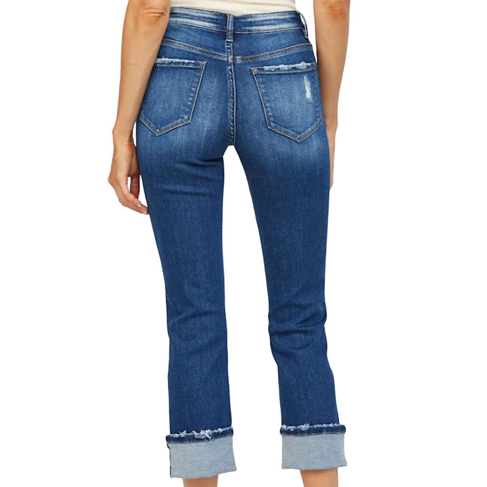 Mica Denim Mica Mid Rise Straight Leg W/Cuff MDP-T2061