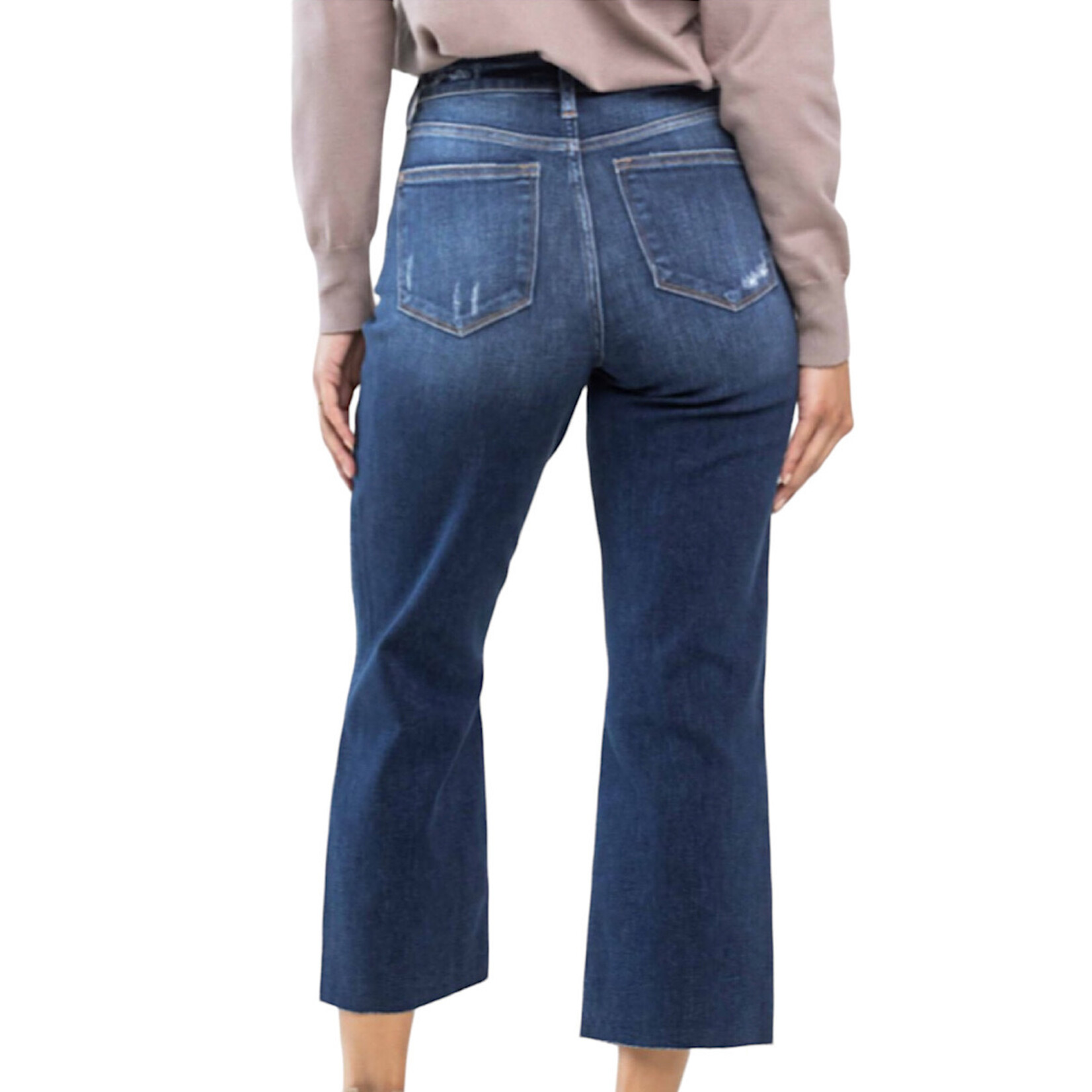 Judy Blue Judy Blue Dark H/W Knee Destroy Crop Wide Leg JB82593