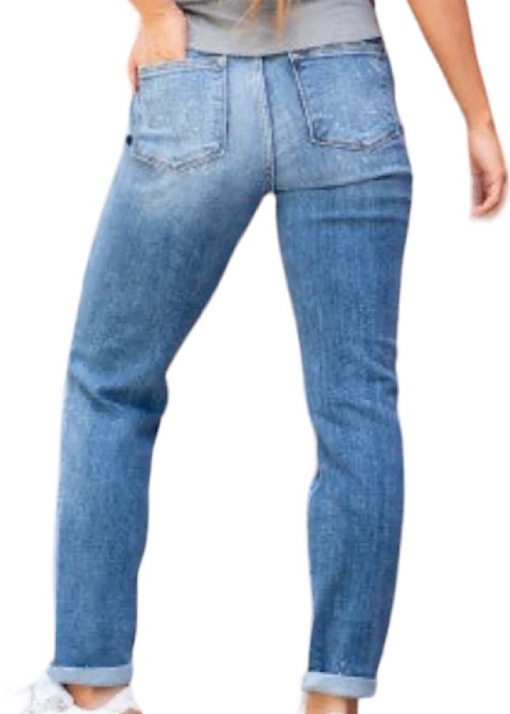 Judy Blue Judy Blue JB82346dk High Rise Bleach Splash Boyfriend