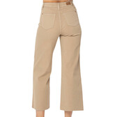 Judy Blue Khaki HW Garment Dyed Crop Wide Leg JB88638 - Main