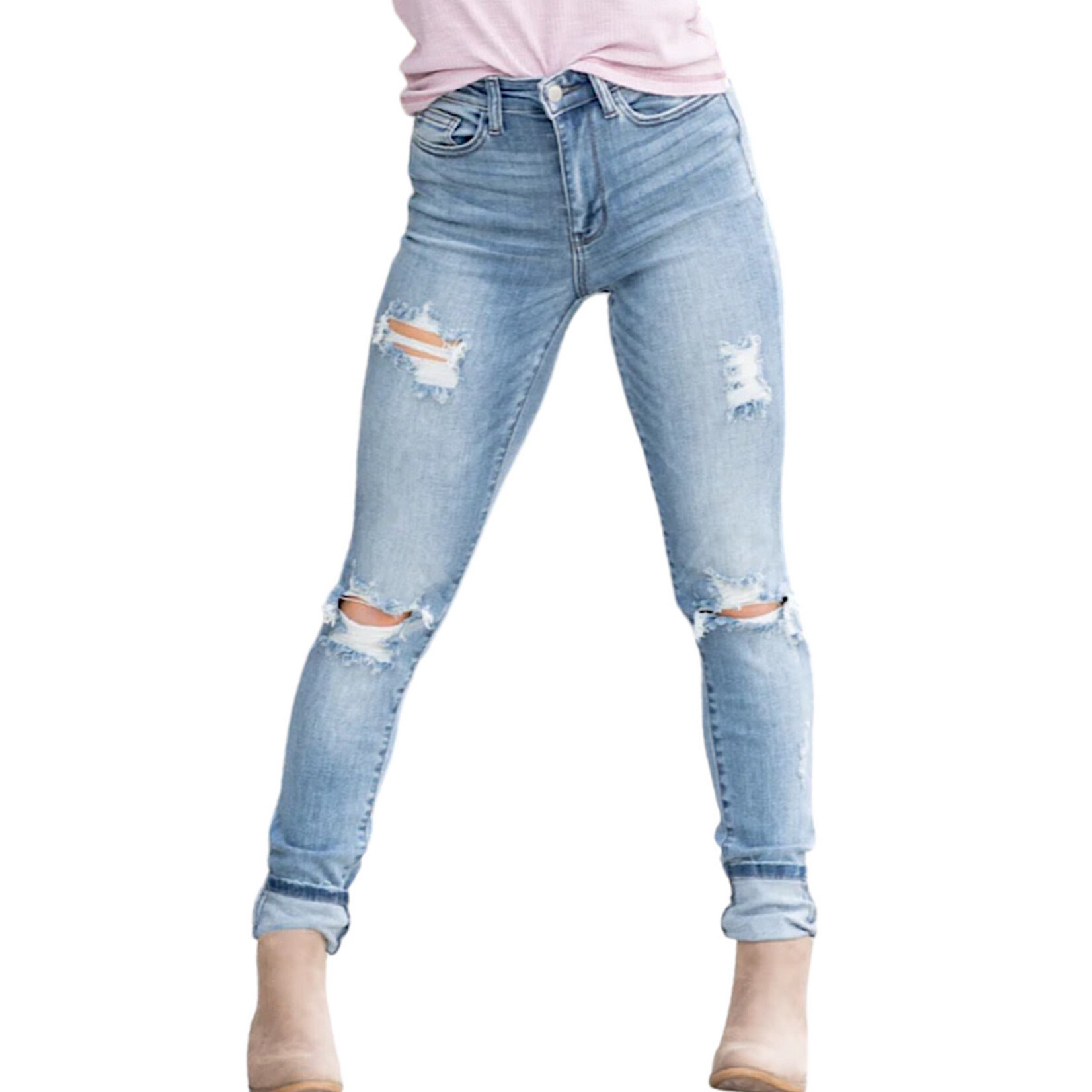 Judy Blue Judy Blue H/W Tall Skinny Destroyed JB82406