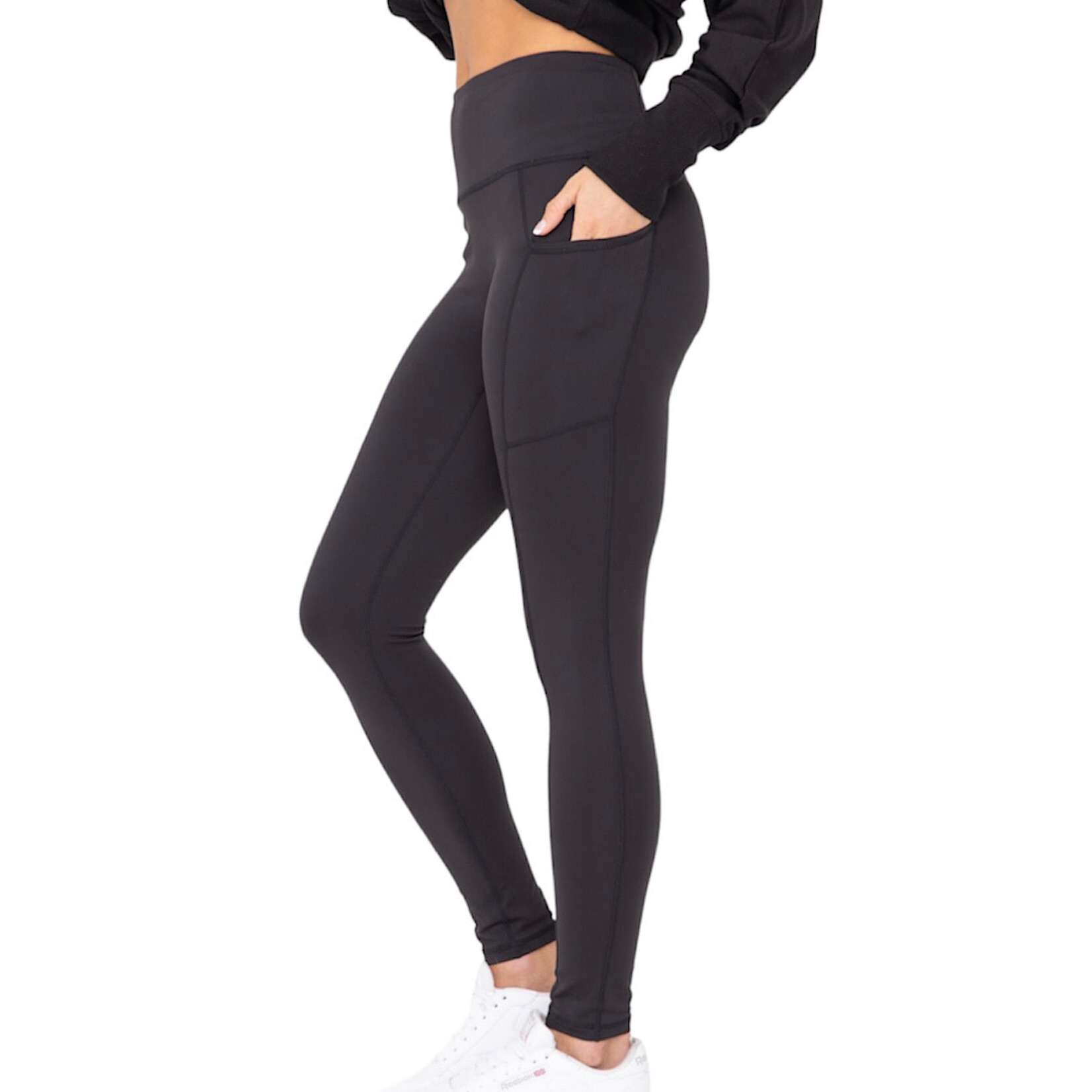 Black High Waist Legging with Pockets