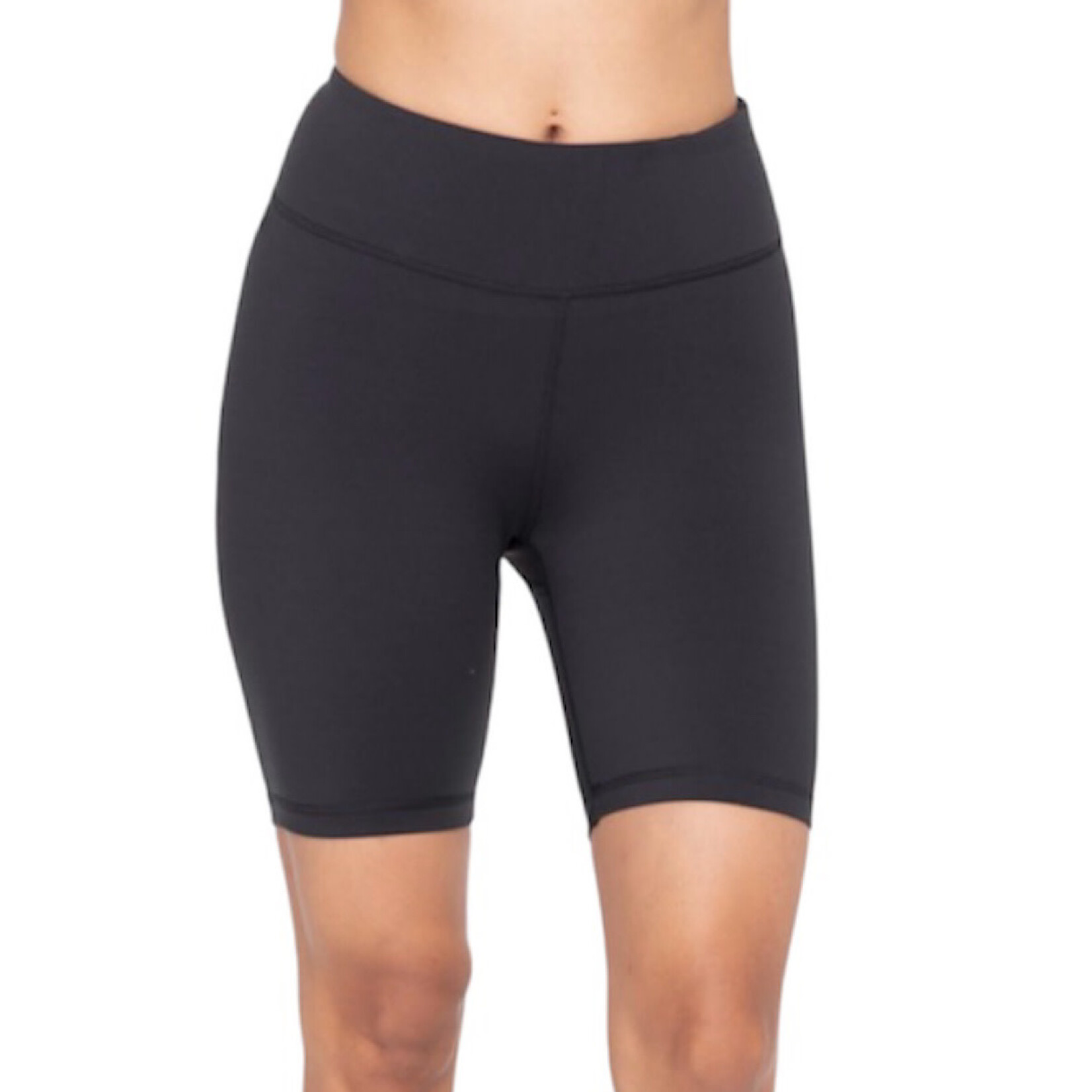 Black Essential Sweetheart Back Biker Shorts