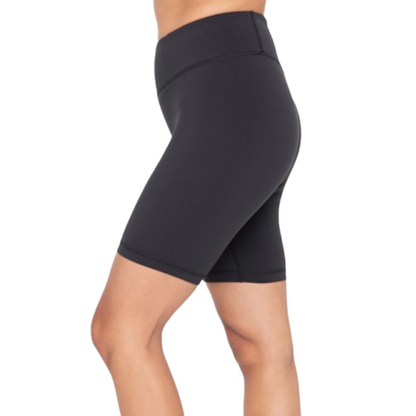 Black Essential Sweetheart Back Biker Shorts