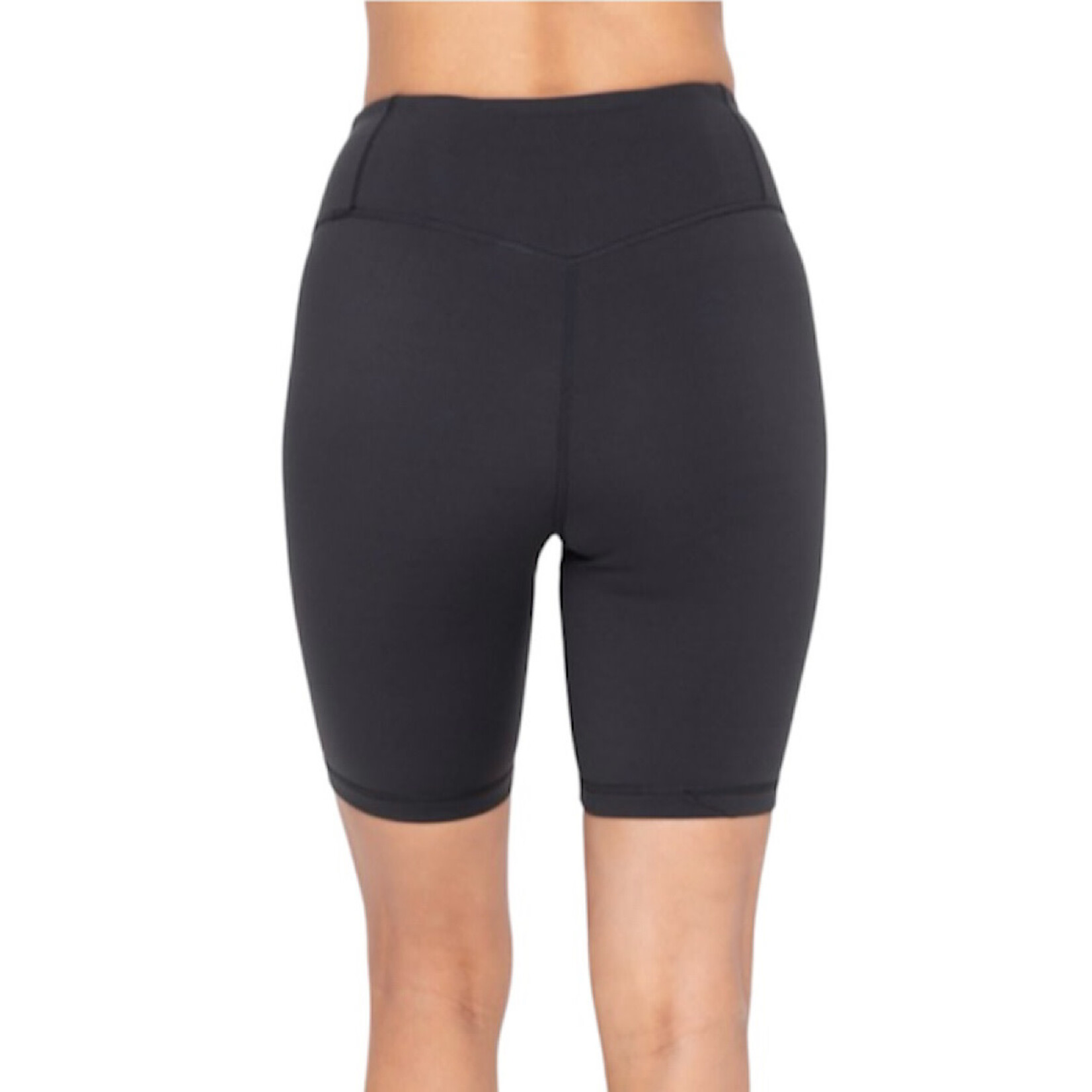 Black Essential Sweetheart Back Biker Shorts