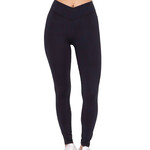 Black Venice Crossover Waist Leggings