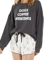 Z Supply Z Supply Charcoal Heather Dog Sweatshirt