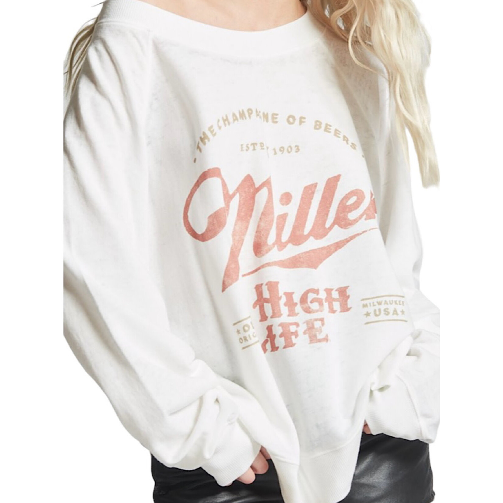 Miller High Life Long Sleeve Sweatshirt - White