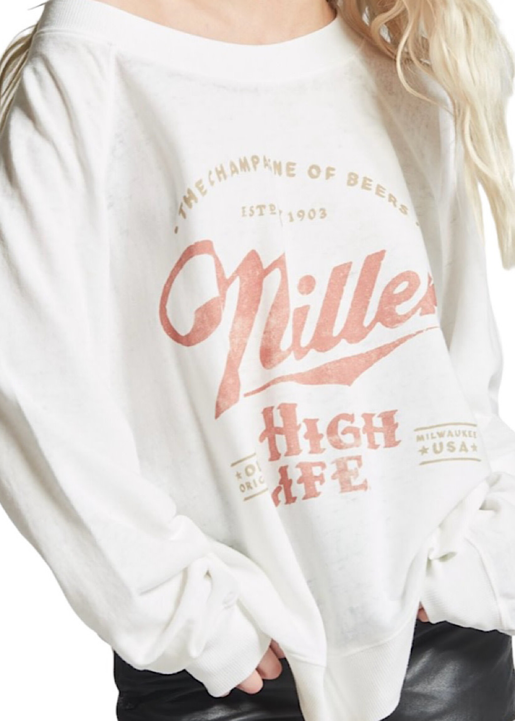 Miller High Life Long Sleeve Sweatshirt - White