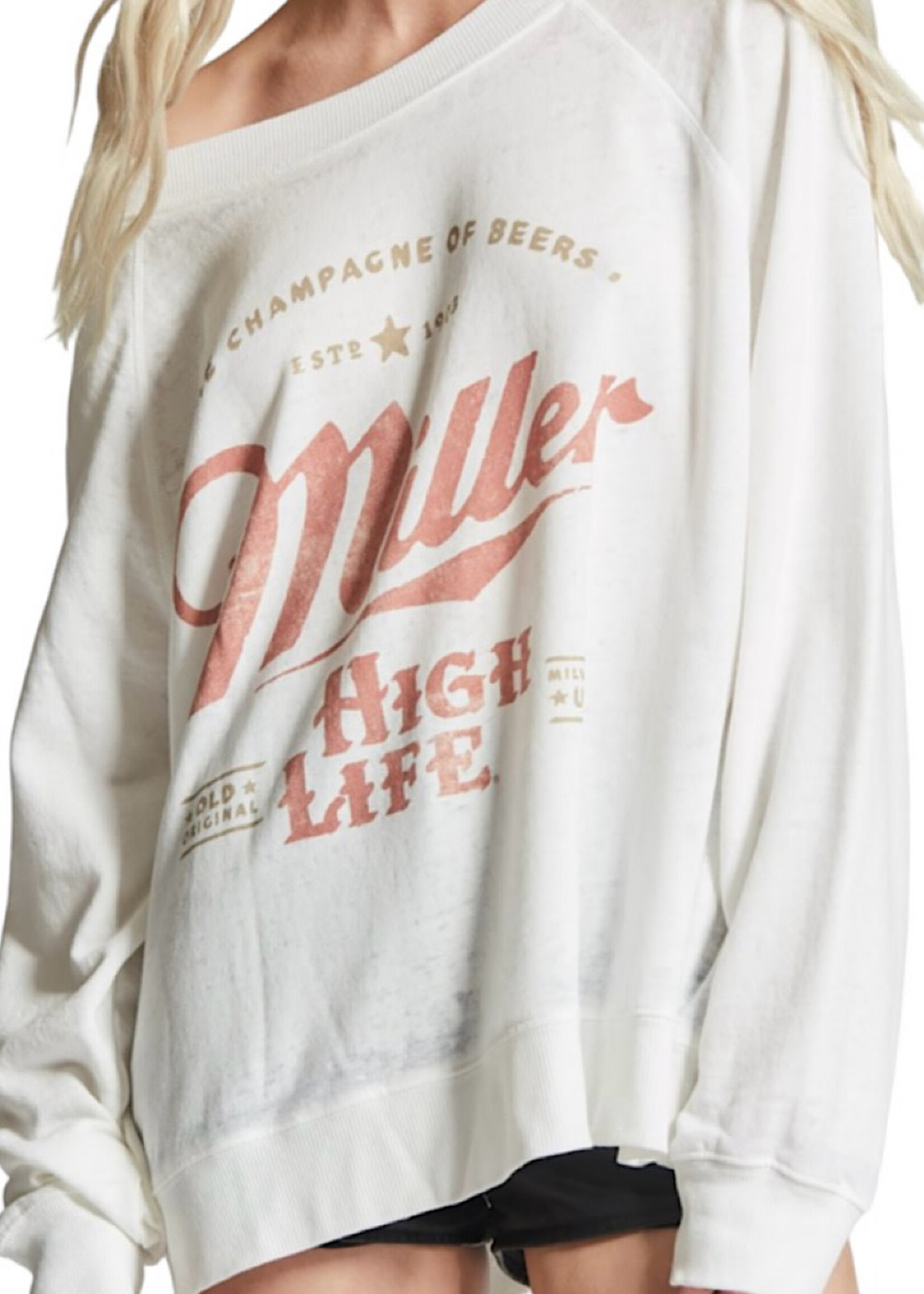 Miller High Life Long Sleeve Sweatshirt - White