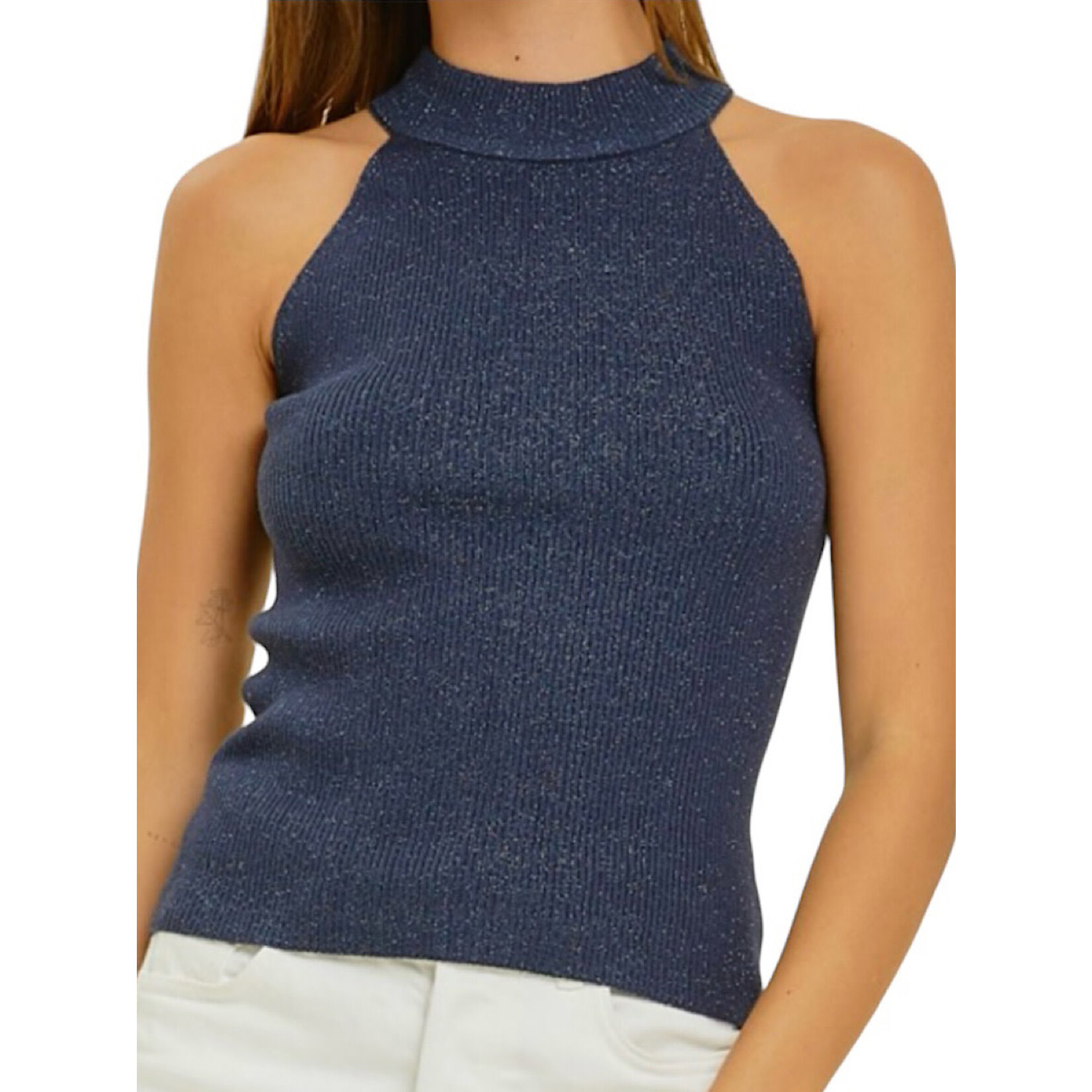 Midnight Lurex Genevieve Sweater