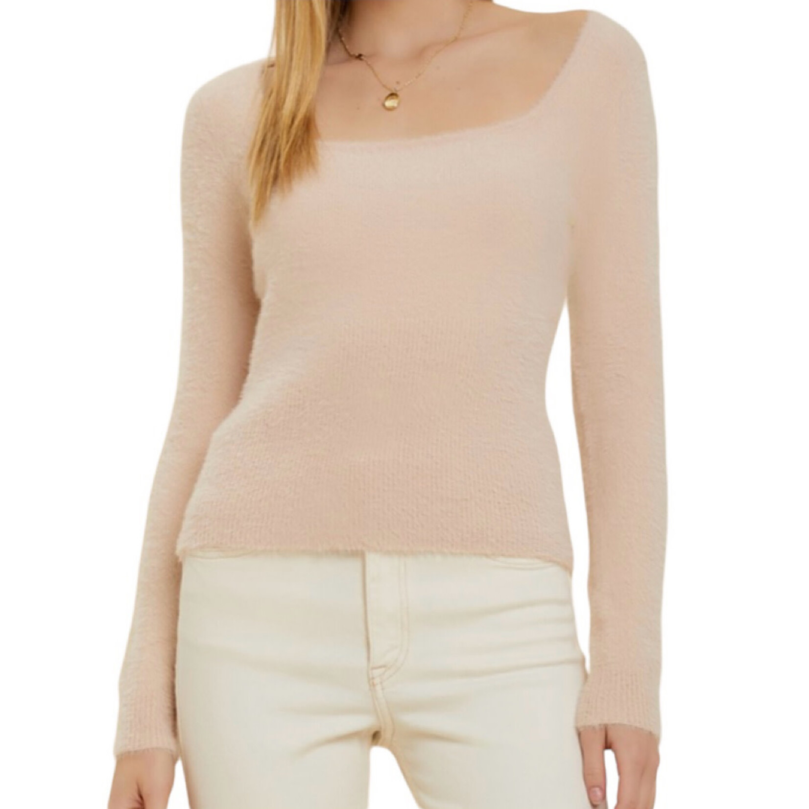 Blush Square Neck Sweater
