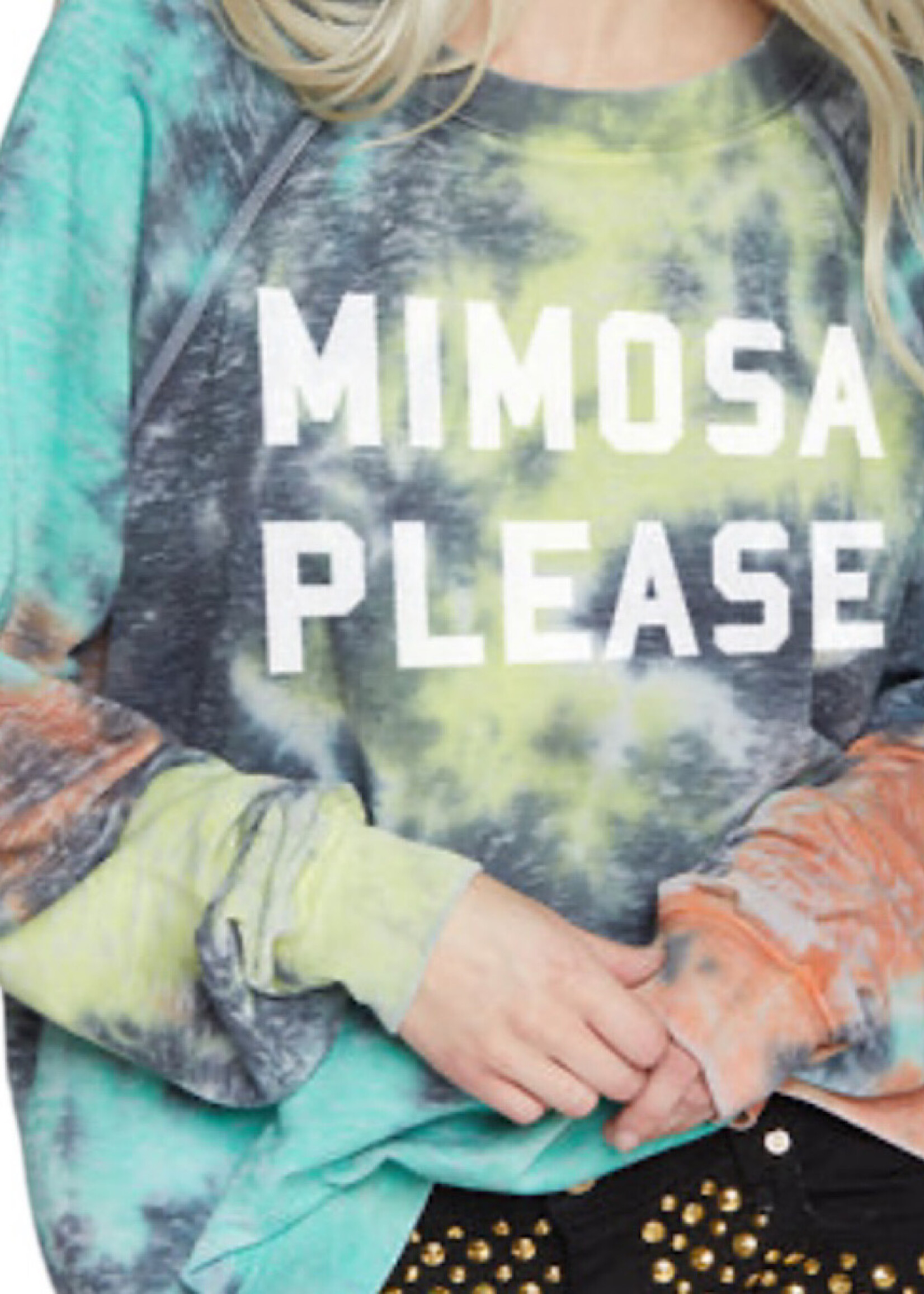 Recycled Karma Mimosa Please Tie Dye LS Sweatshirt