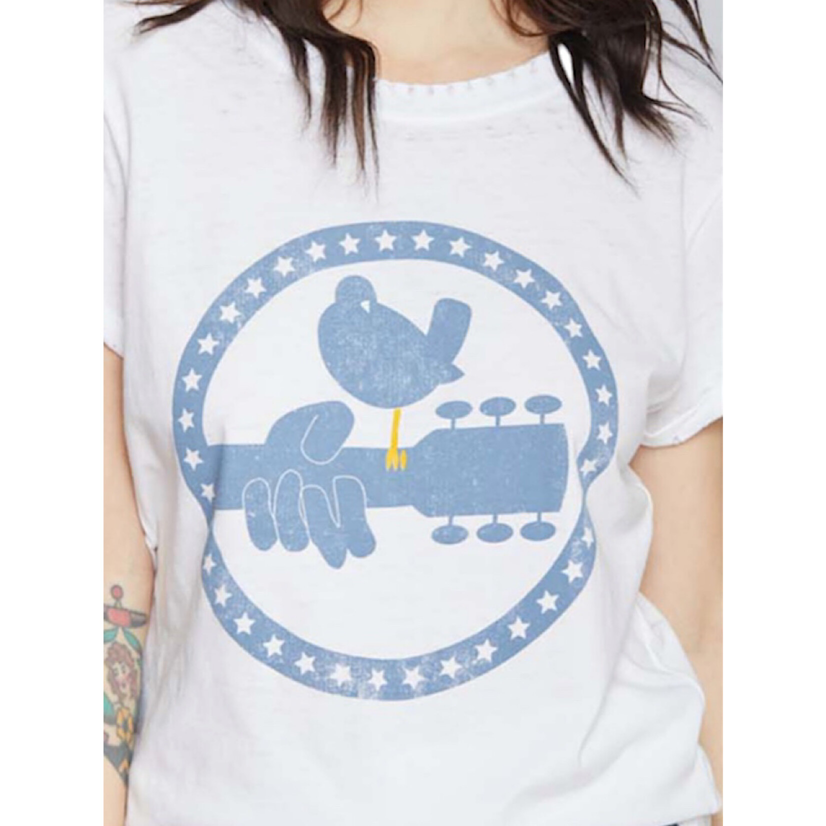 White Woodstock 3 Days Of Peace & Music Tee