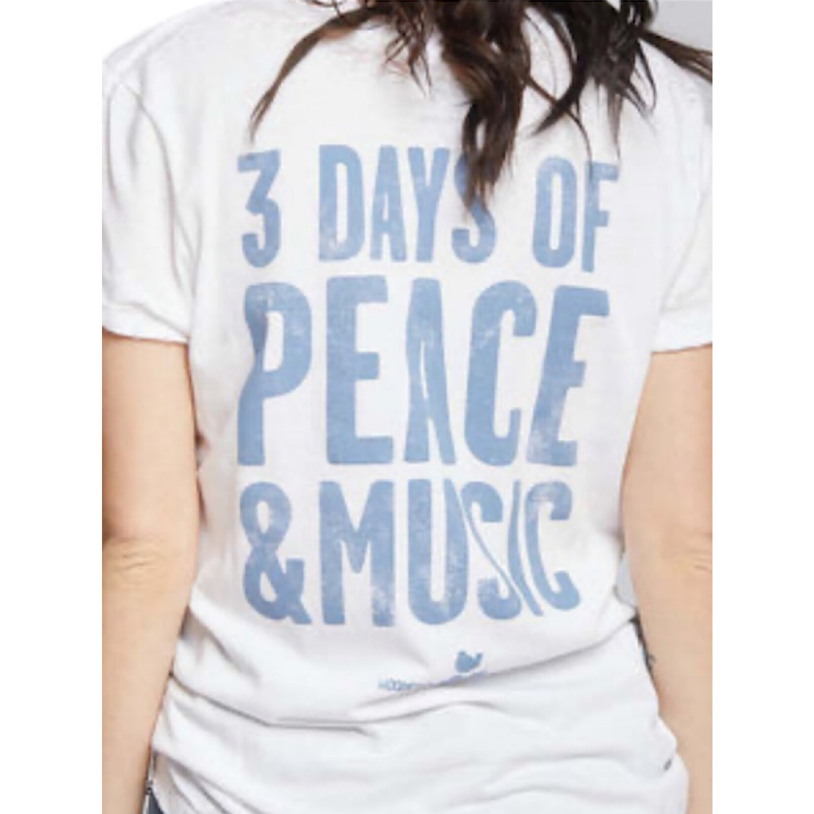 White Woodstock 3 Days Of Peace & Music Tee