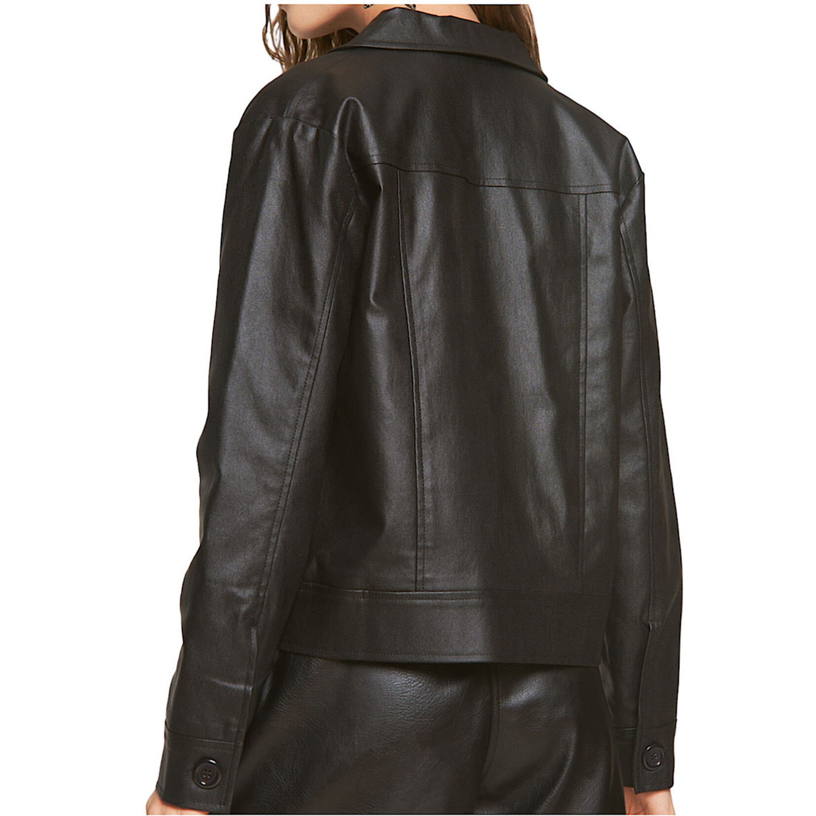 Black Chintzed Twill Jacket