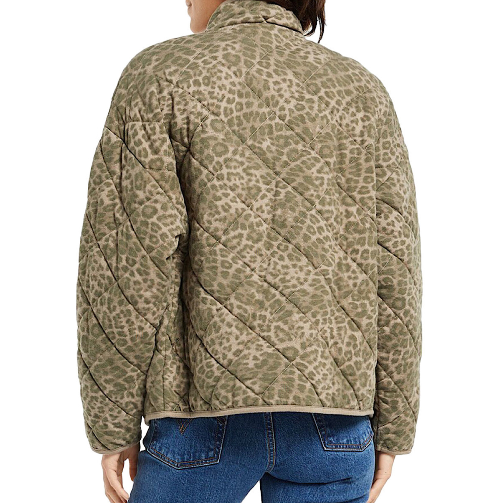 Z Supply Z Supply Dusty Olive Maya Leopard Jacket