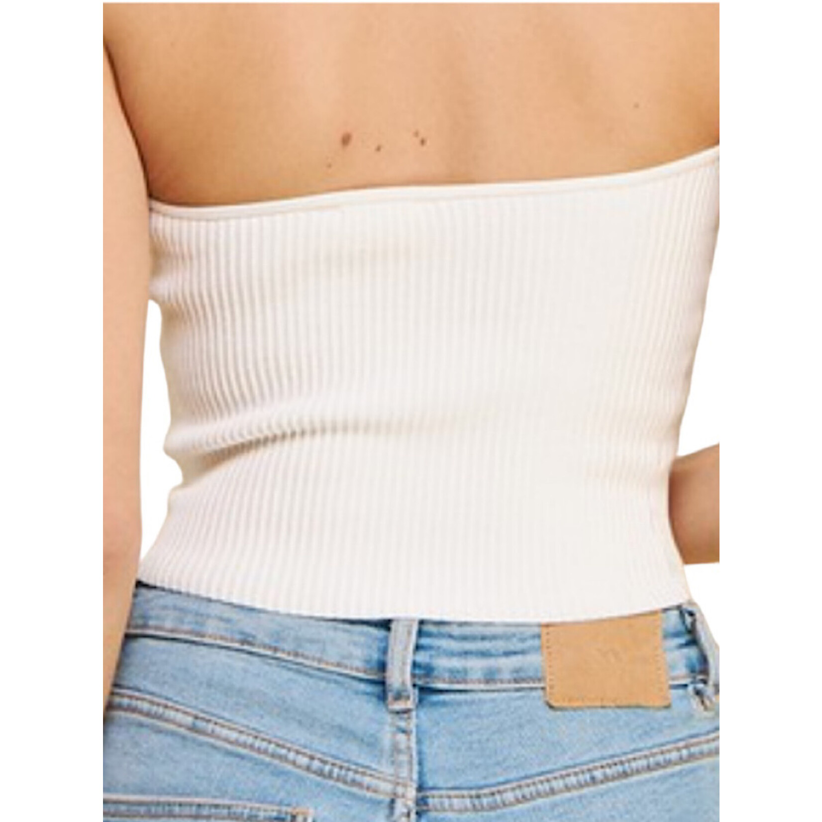 Off White Techno Rib Tube Top