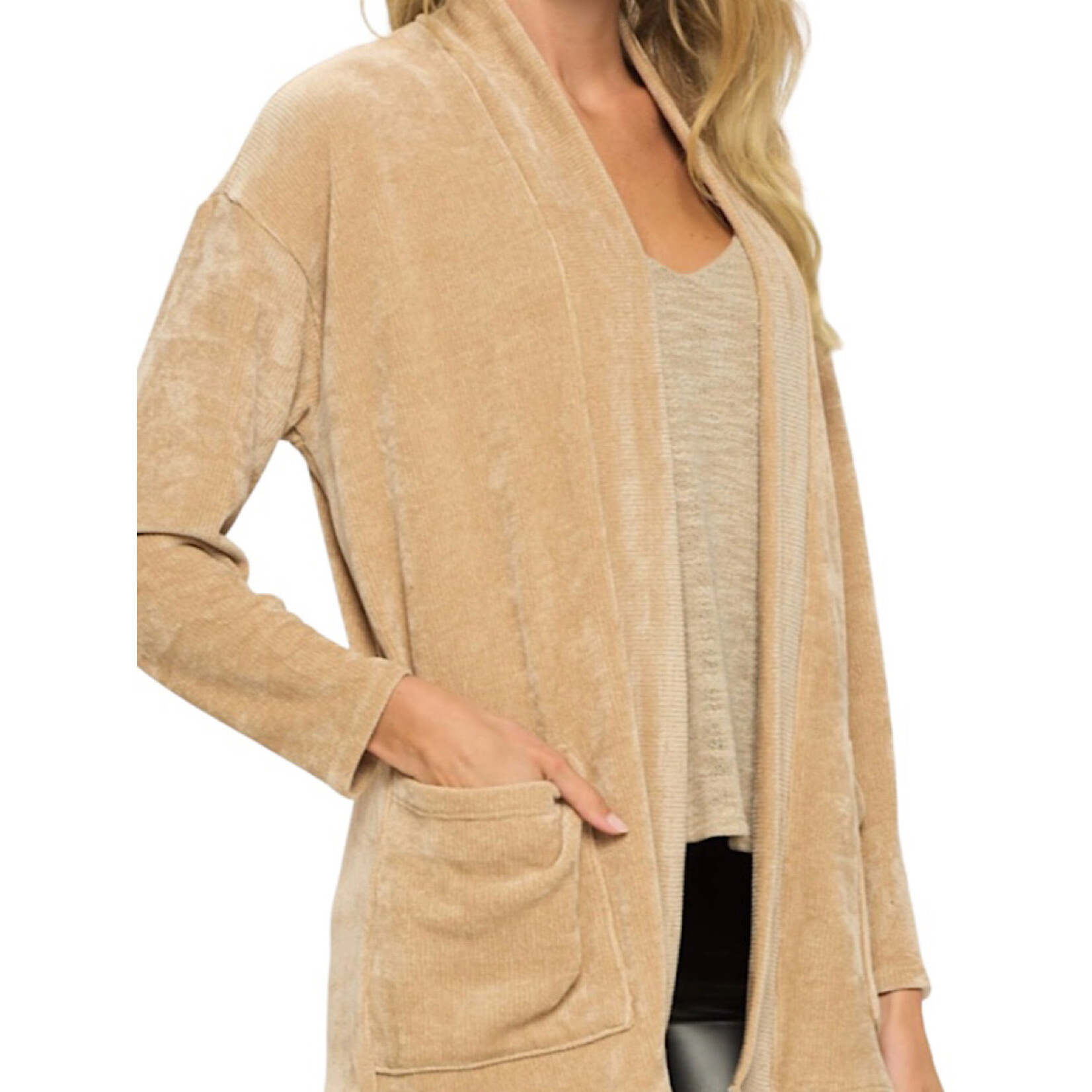Taupe Long Sleeve Cardigan