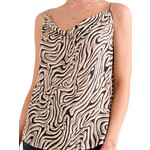 Marble Print Cowl Neck Camisole