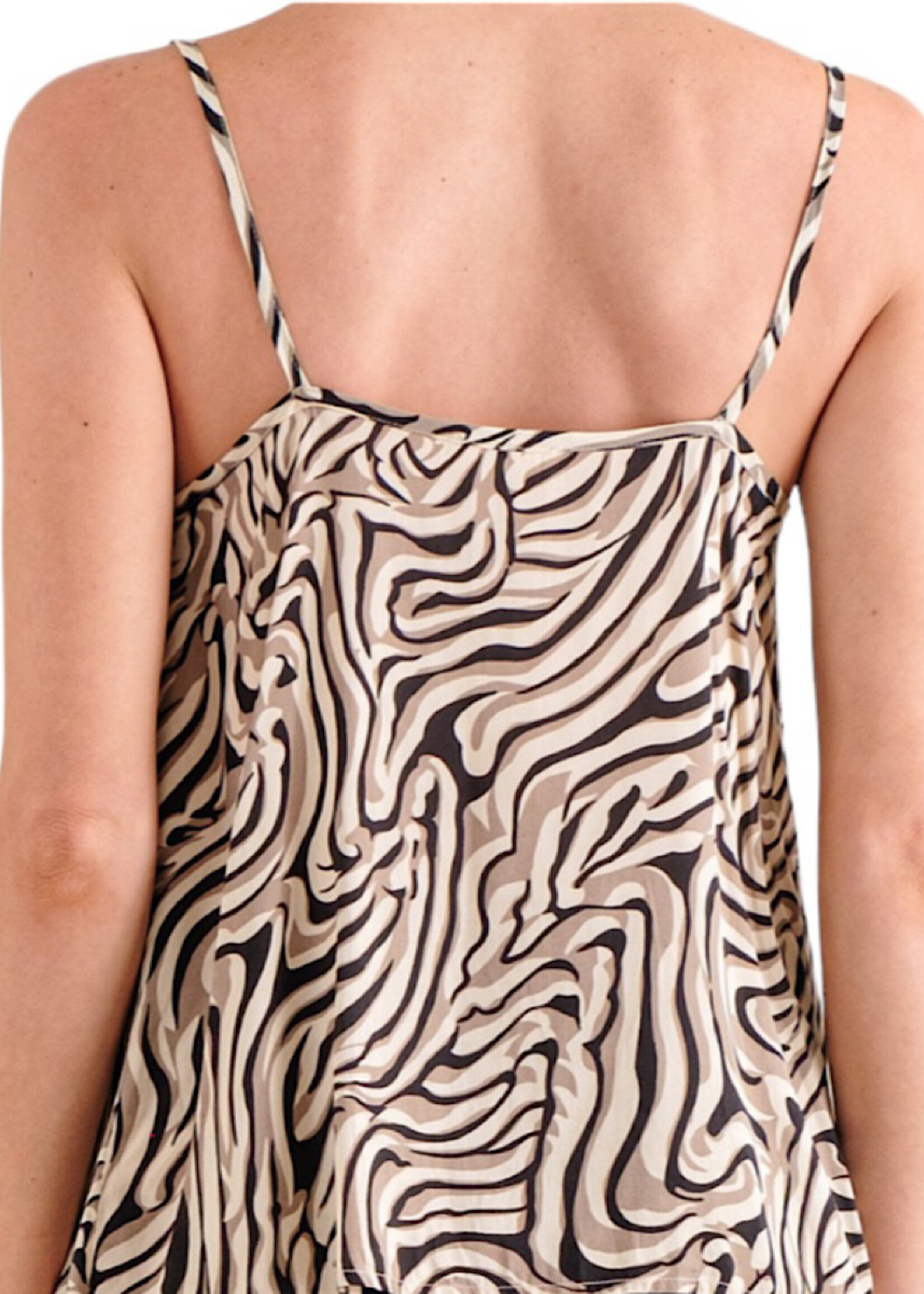 Marble Print Cowl Neck Camisole
