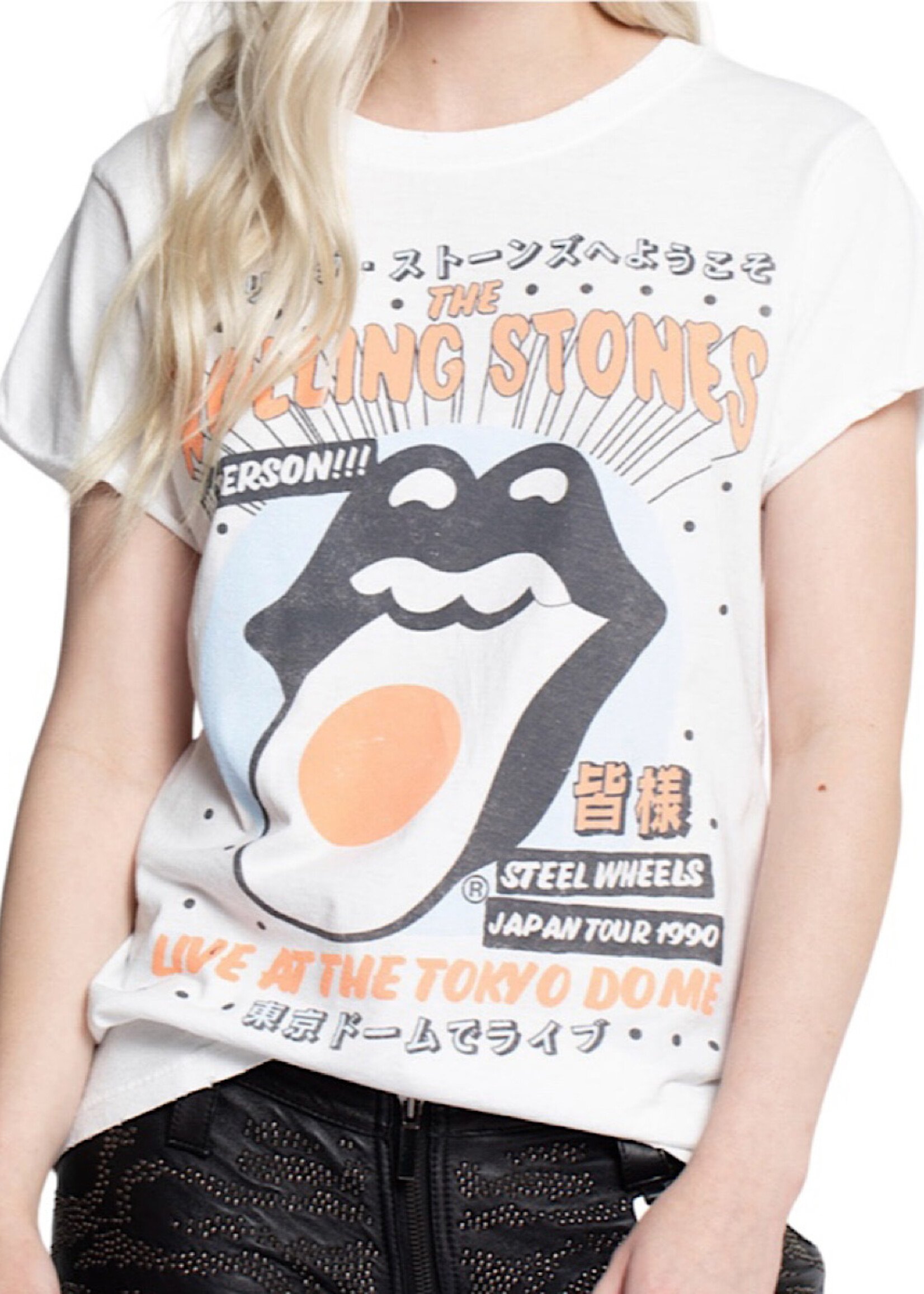 Recycled Karma The Rolling Stones Japan Short Sleeve Tee- White