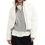Cream Quilted Puffer Jacket