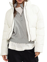 Cream Quilted Puffer Jacket