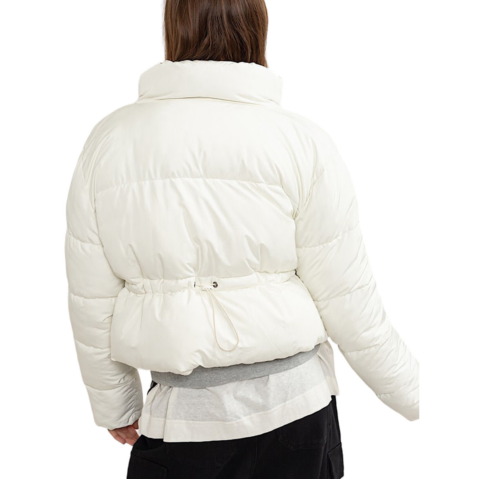 Cream Quilted Puffer Jacket