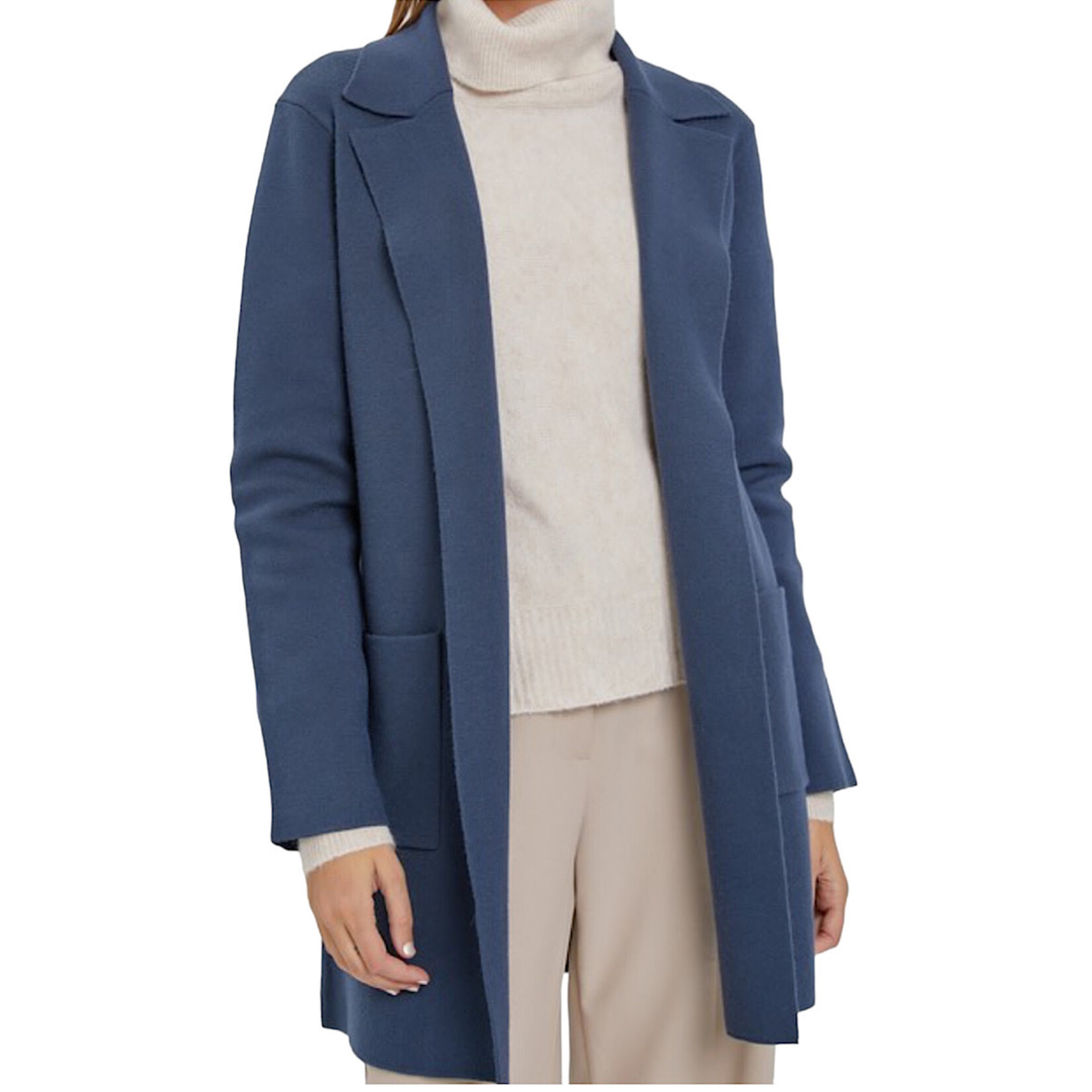 Midnight Daphne Collared Cardigan