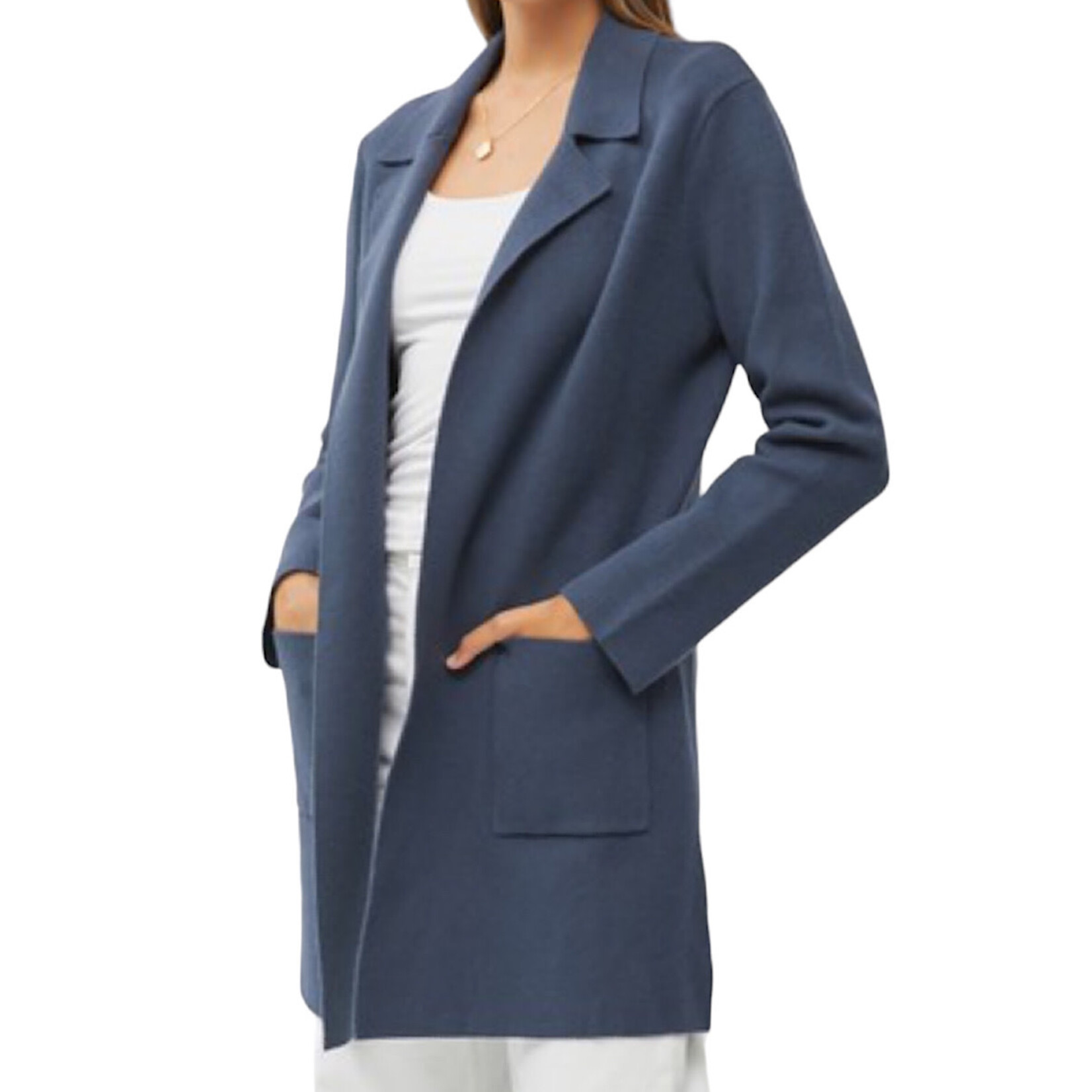 Midnight Daphne Collared Cardigan