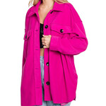 Plus Fuchsia Long Shacket