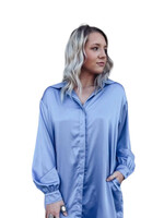 Satin Shirt Dress