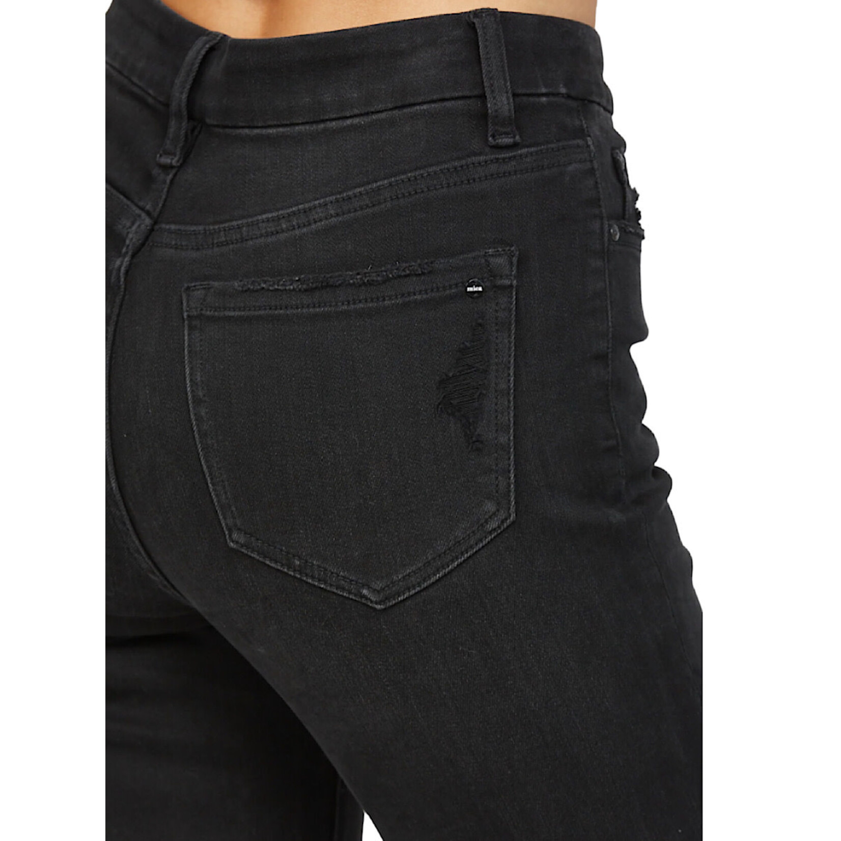 Mica Denim MDP-F149BK High Rise Crop Flare